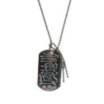 Price and Buy Islamic Steel Necklace for Shia with Ya Fatimah Al-Zahra Calligraphy  Pendant