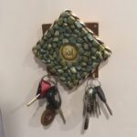 Price and Buy Islamic Stone Wall Key Holder Organizer with 3 Hooks in Allah Design - Image 3