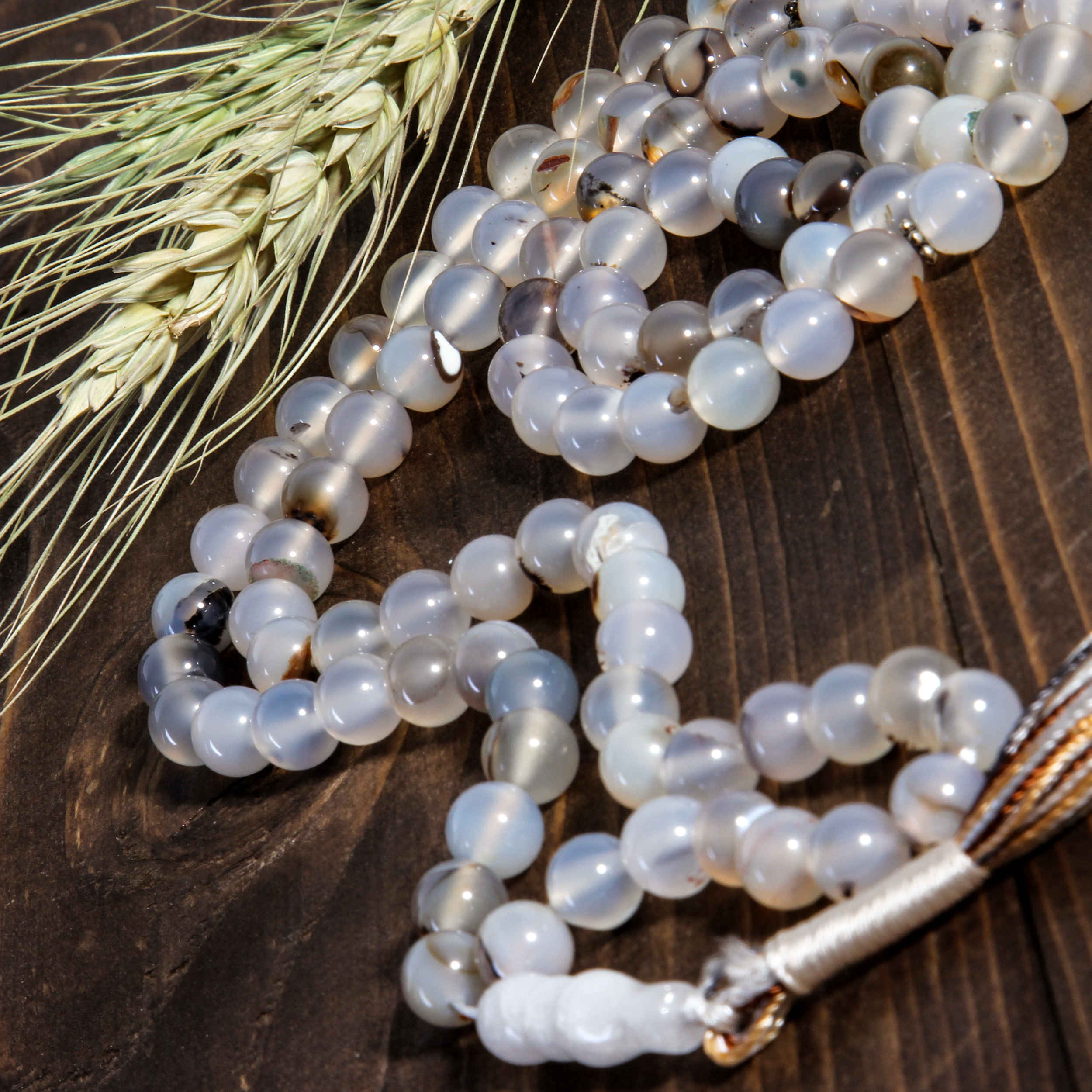 Price and Buy Islamic Sulemani Hakik Rosary Crafted with 101 Prayer Beads Tasbih Gray - Image 3