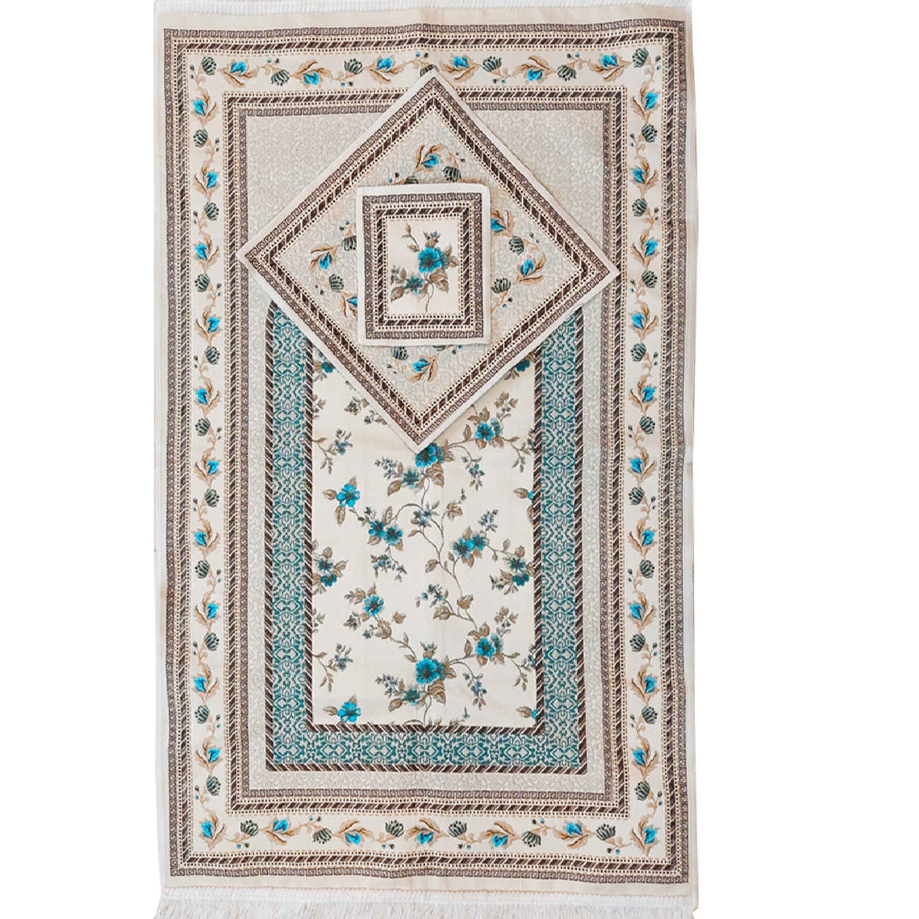 Price and Buy Islamic Thin Prayer Mat Sajadah Floral Design_68ffb359c4189.jpeg Price and Buy Islamic Thin Prayer Mat Sajadah Floral Design - Image 1