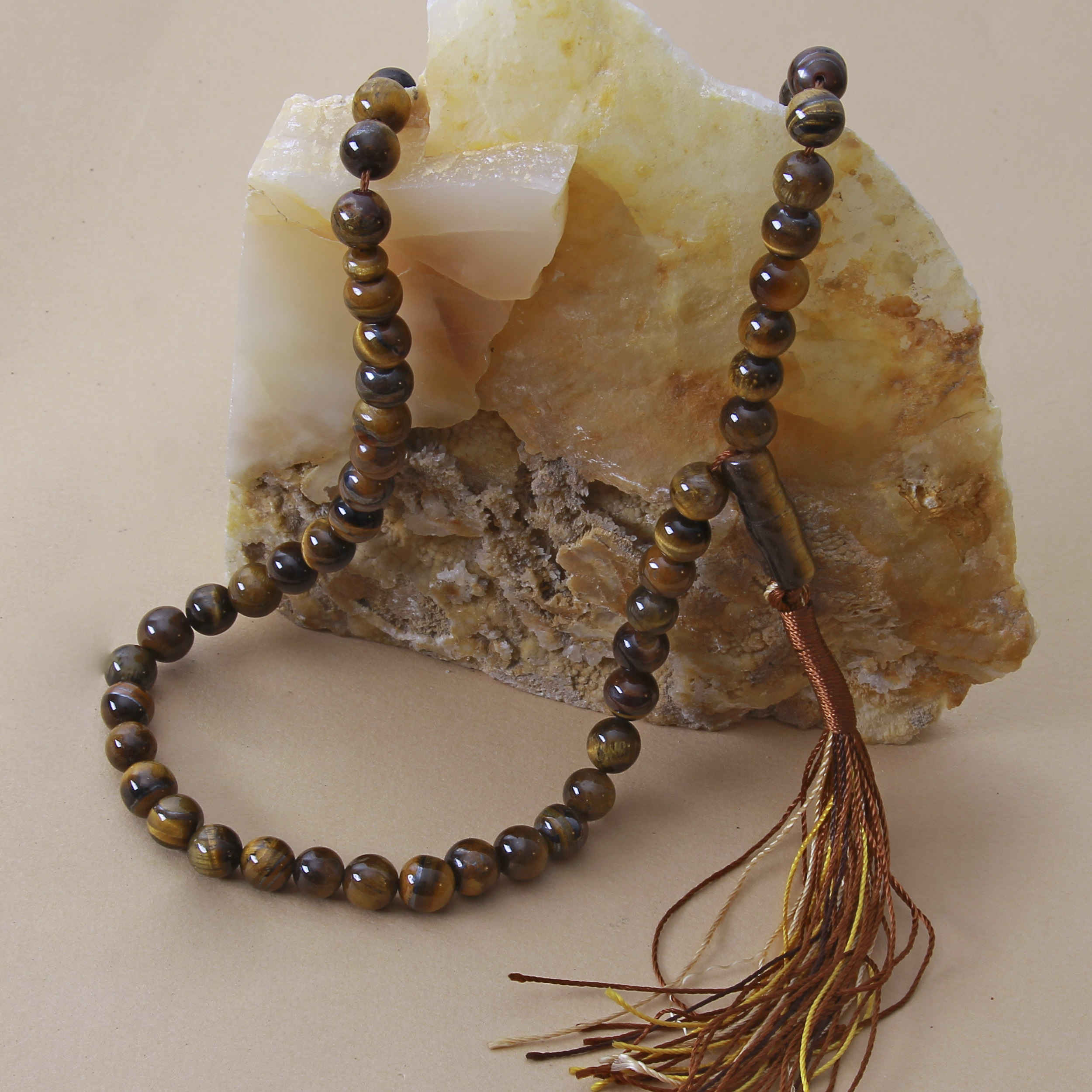 Price and Buy Islamic Tiger Eye Rosary Crafted with 101 Prayer Beads Tasbih - Image 3