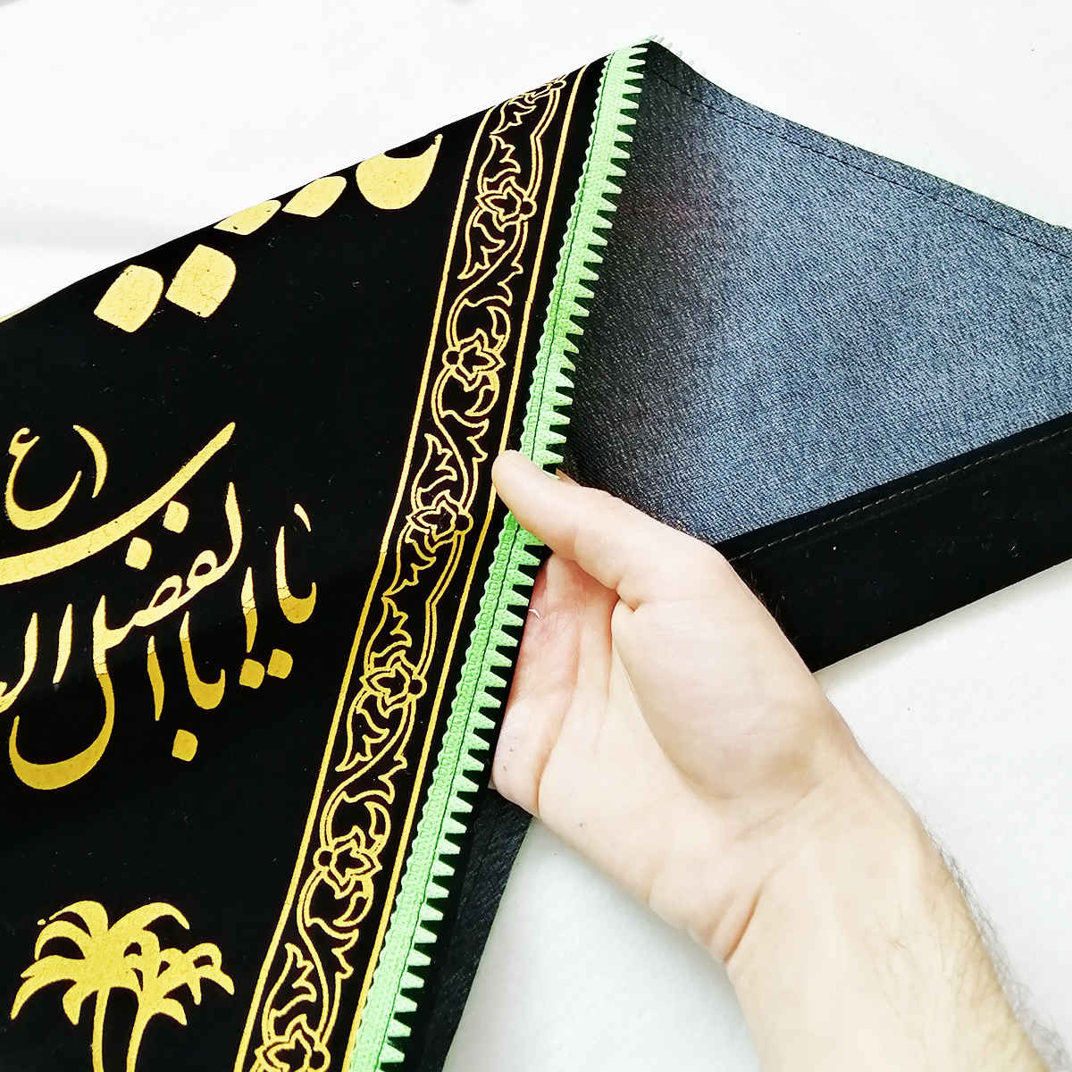 Price and Buy Islamic Triangle Black Shia Wall Tapestry Flag Ya Husayn - Image 3