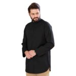 Price and Buy Islamic Under Qaba Tunic – Lightweigh Everyday Wear for Men in Black - Image 3