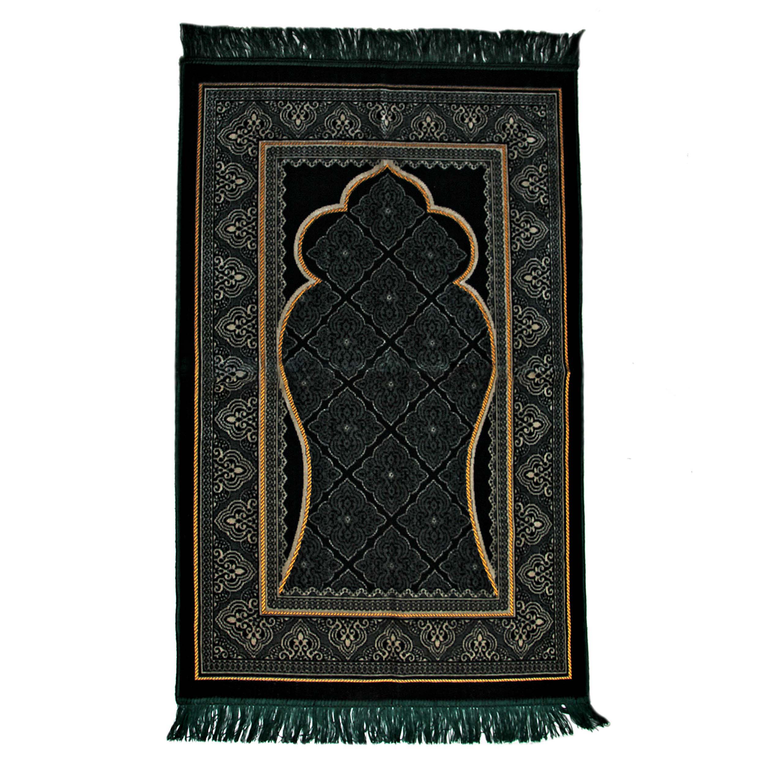 Price and Buy Islamic Velvet Prayer Rug Janamaz Padded Sajadah Black_6900227f6ff2e.jpeg Price and Buy Islamic Velvet Prayer Rug Janamaz Padded Sajadah Black - Image 1