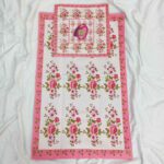 Price and Buy Islamic Velvet Thin Prayer Mat Sajadah Floral Pink - Image 3