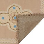 Price and Buy Islamic Velvet Thin Prayer Mat Sajadah Janamaz Traditional Eslimi Design Cream - Image 4