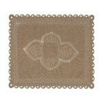 Price and Buy Islamic Velvet Thin Prayer Mat Sajadah Janamaz Traditional Eslimi Design Cream - Image 6