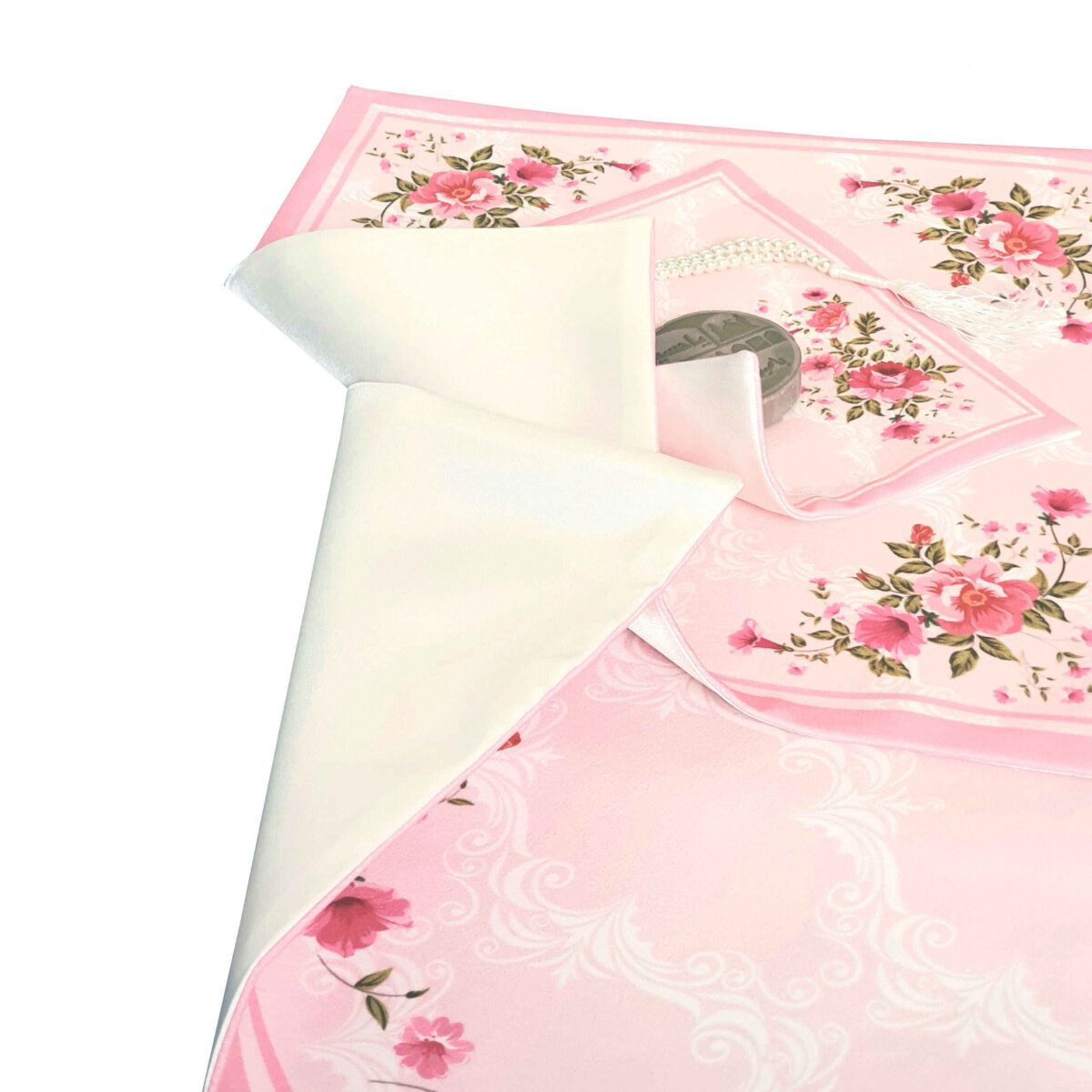 Price and Buy Islamic Velvet Thin Prayer Mat Sajadah with Floral Design - Image 7