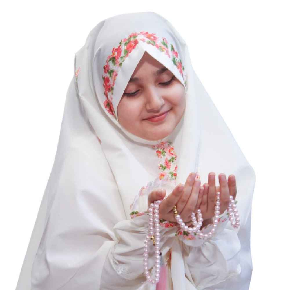 Price and Buy Islamic White Girls’ Namaz Chador Model Bahareh - Image 4