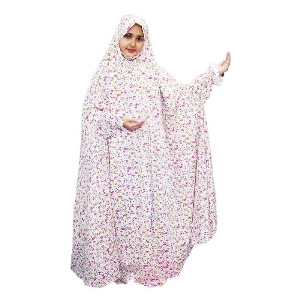 Price and Buy Islamic White Girls’ Namaz Chador Model Blossom - Image 3