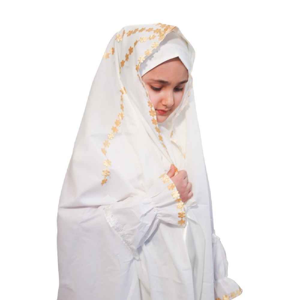 Price and Buy Islamic White Girls’ Namaz Chador Model Khorshidi - Image 4