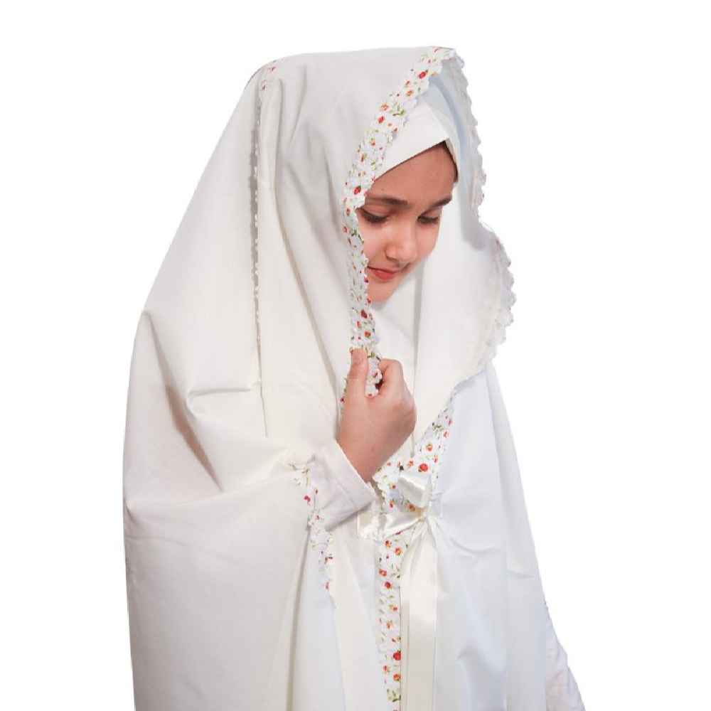 Price and Buy Islamic White Girls’ Namaz Chador Model Nasim - Image 5