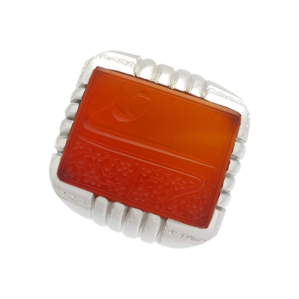 Price and Buy Islamic Yemeni Aqeeq Silver Ring for Men Ali - Image 3