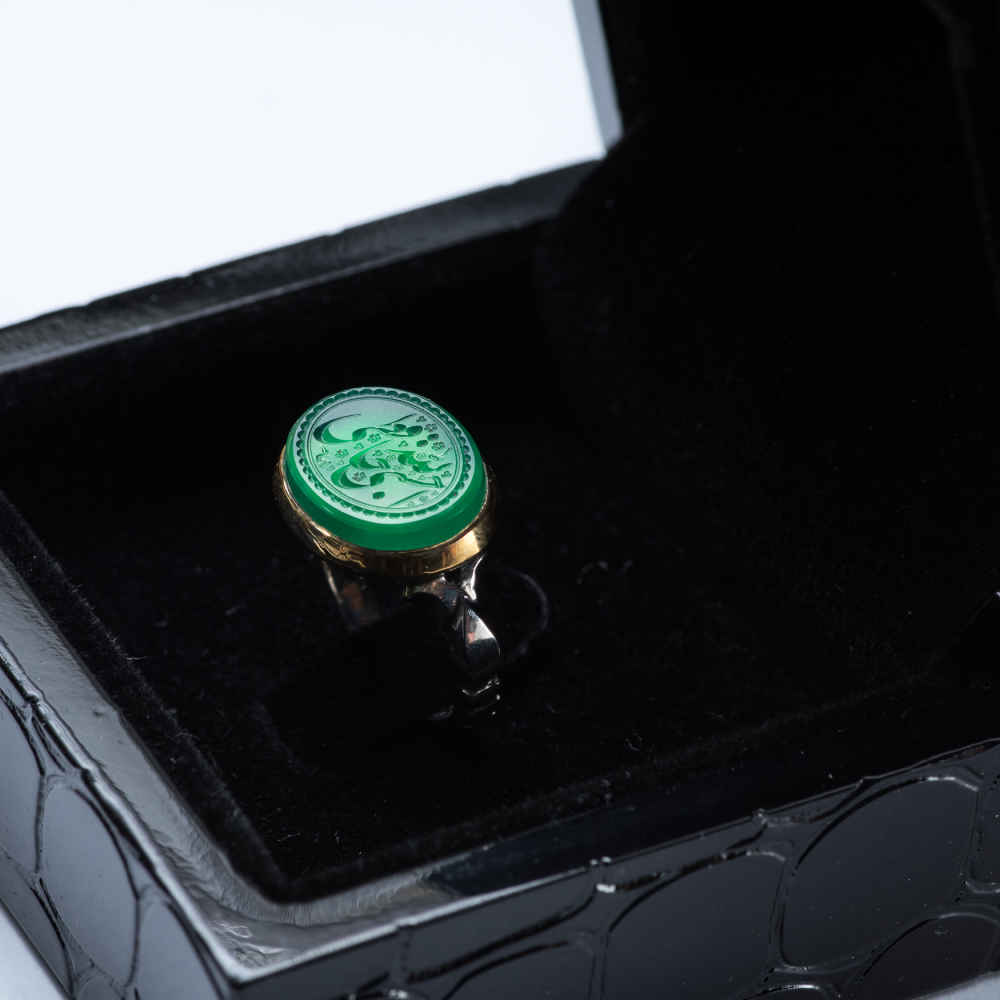 Price and Buy Islamic Yemeni Aqeeq Silver Ring for Men Hasbi Allah - Image 3