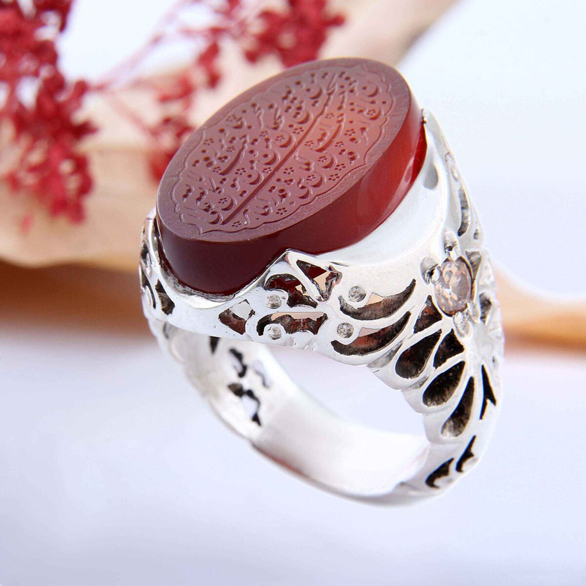 Price and Buy Islamic Yemeni Aqeeq Silver Ring for Men Man Yattaqillah - Image 4