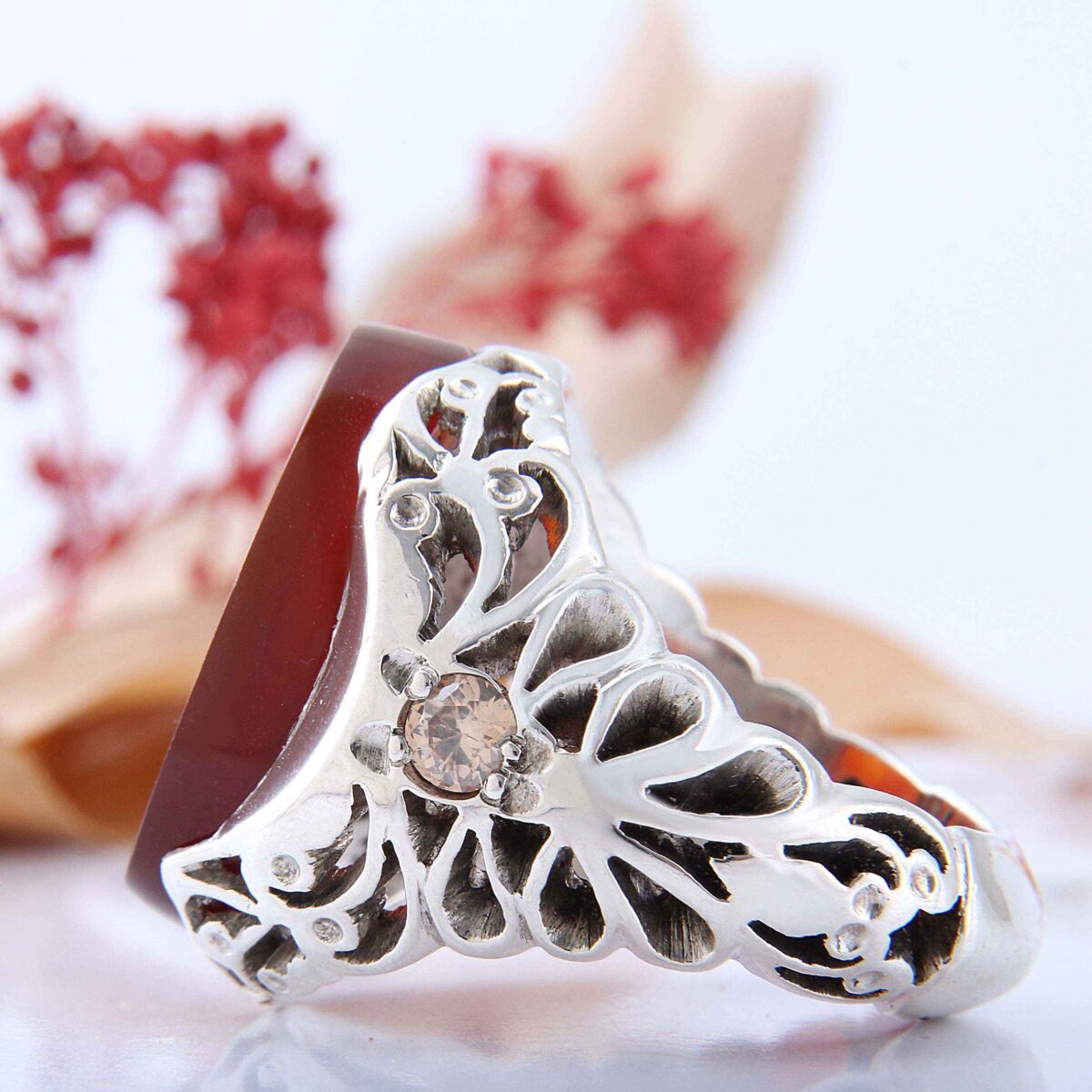 Price and Buy Islamic Yemeni Aqeeq Silver Ring for Men Man Yattaqillah - Image 5