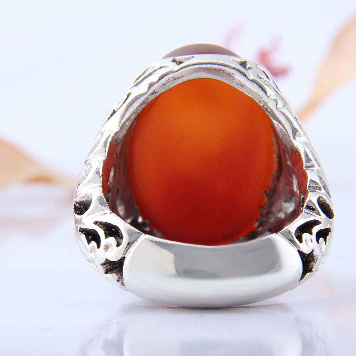 Price and Buy Islamic Yemeni Aqeeq Silver Ring for Men Man Yattaqillah - Image 8