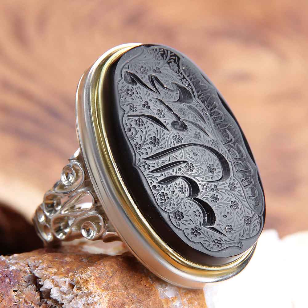Price and Buy Islamic Yemeni Aqeeq Silver Ring for Men Muhammad Rasulollah - Image 3
