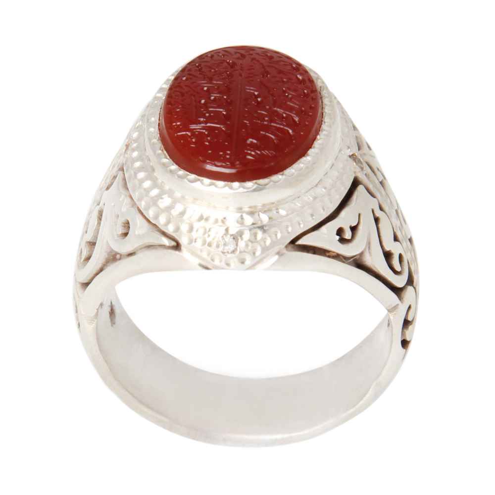 Price and Buy Islamic Yemeni Aqeeq Silver Ring for Men Qul