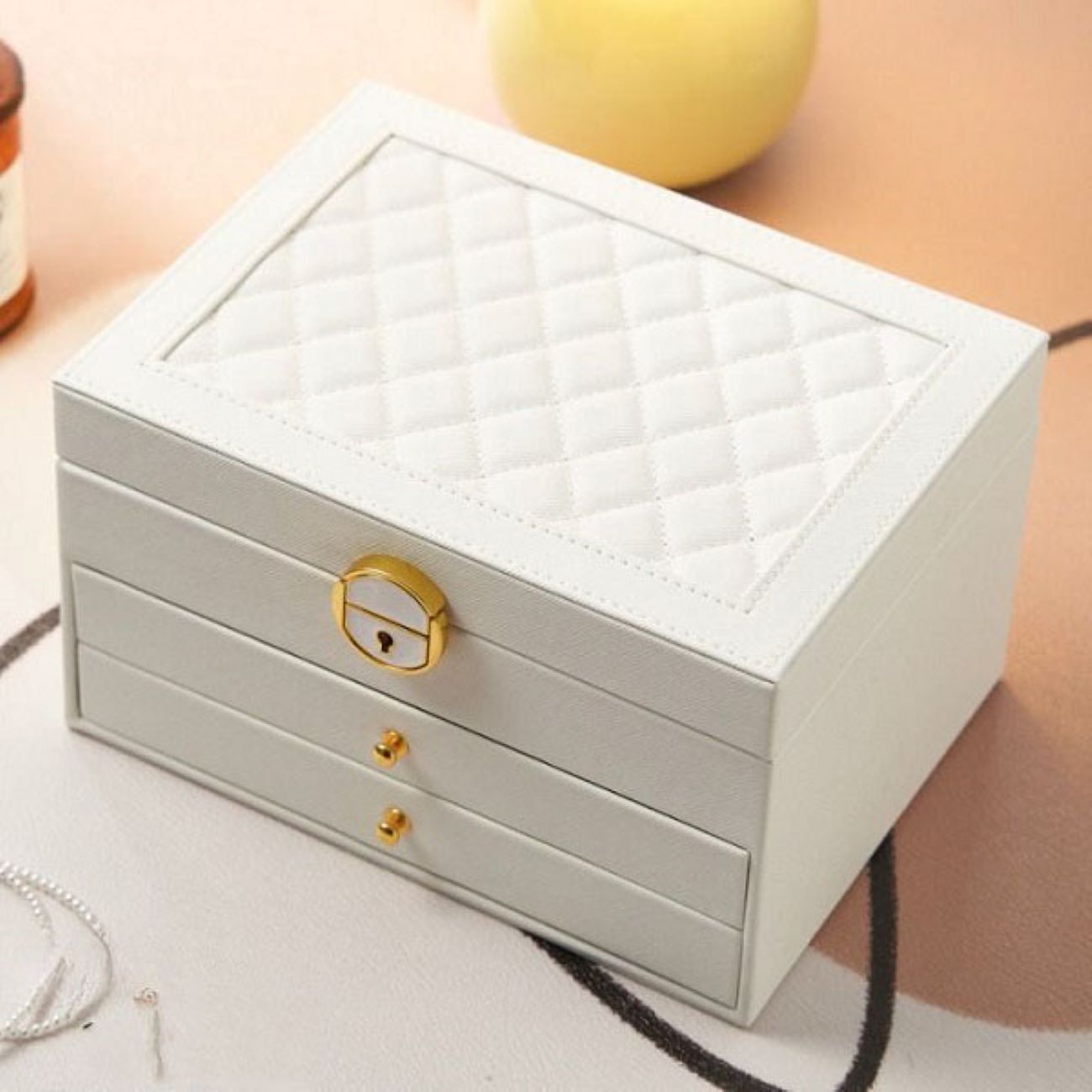 Price and Buy Jewelry Box with Multi-Tier Storage and Lock for Organized Accessories_6901a3e11b0da.jpeg Price and Buy Jewelry Box with Multi-Tier Storage and Lock for Organized Accessories - Image 5