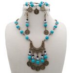 Price and Buy Jewelry Set with Turquoise Stones and Coins