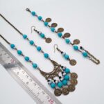 Price and Buy Jewelry Set with Turquoise Stones and Coins - Image 4