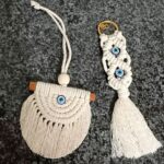 Price and Buy Keychain and Car Mirror Hanging Macrame Set  with Evil Eye Design