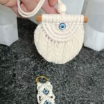 Price and Buy Keychain and Car Mirror Hanging Macrame Set  with Evil Eye Design - Image 3