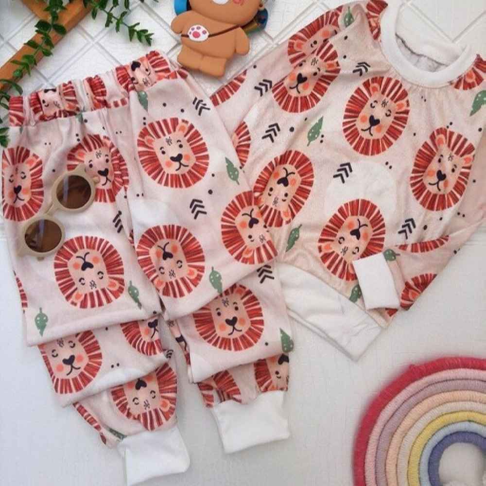 Price and Buy Kid’s Sweatshirt & Pants Set with Lion Design_68fec1600f800.jpeg Price and Buy Kid’s Sweatshirt & Pants Set with Lion Design - Image 1
