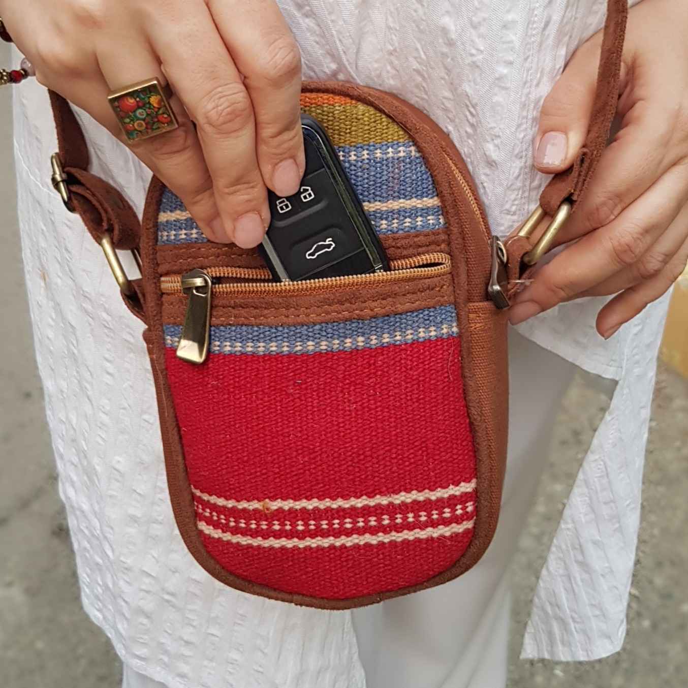 Price and Buy Kilim Crossbody Shoulder Bag with Authentic Ethnic Design - Image 5