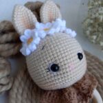 Price and Buy Knitted Baby Rattle with Wooden Handle & Cute Rabbit, Perfect for Little Hands - Image 3