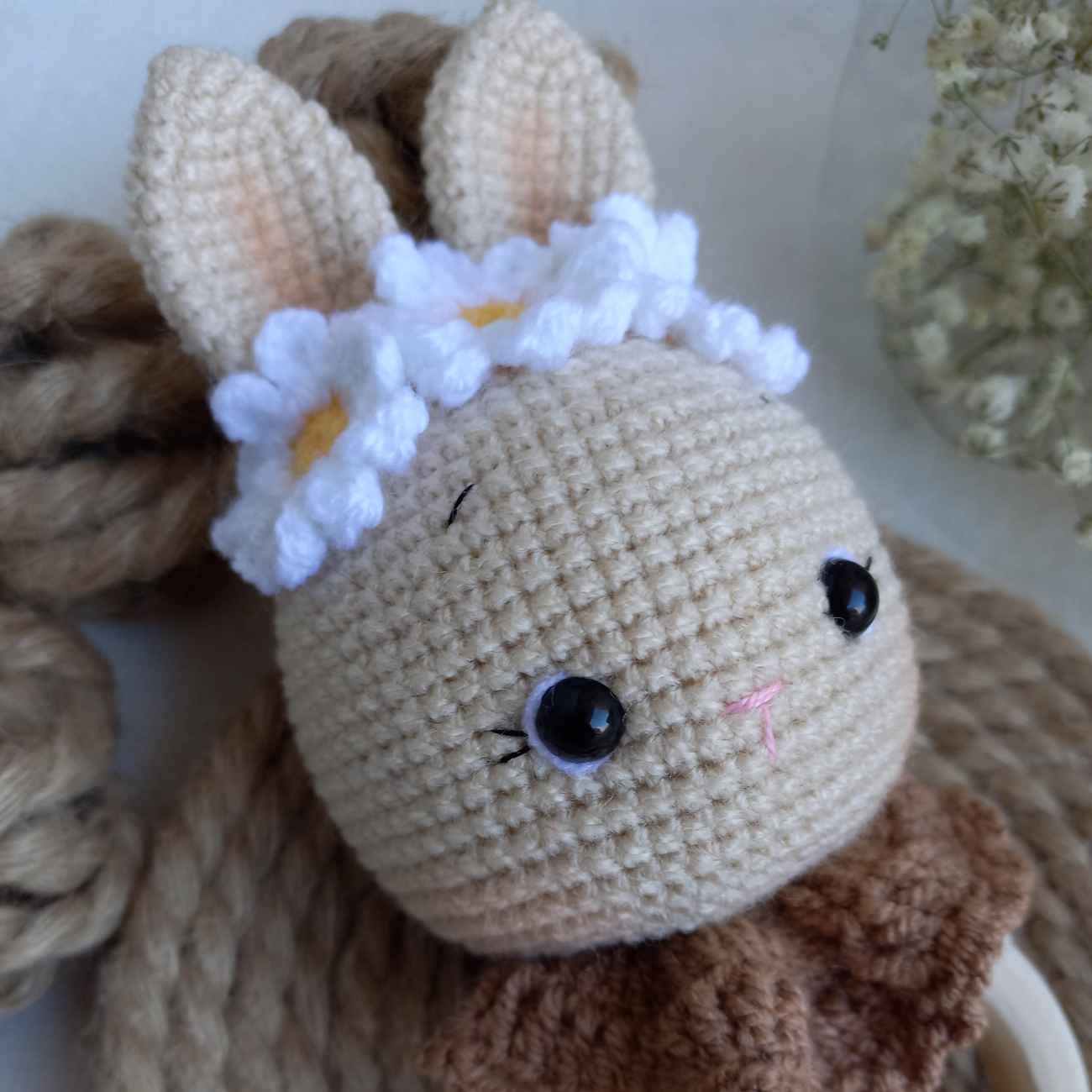 Price and Buy Knitted Baby Rattle with Wooden Handle & Cute Rabbit, Perfect for Little Hands_6903812fd408c.jpeg Price and Buy Knitted Baby Rattle with Wooden Handle & Cute Rabbit, Perfect for Little Hands - Image 3