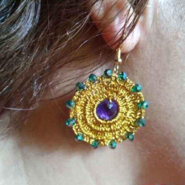 Price and Buy Knitted Earrings Drop Handcrafted for Women Round_68fe0554bb928.jpeg Price and Buy Knitted Earrings Drop Handcrafted for Women Round