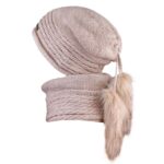Price and Buy Knitted Hat And Scarf Set, Sam Model, With Fur Lining - Image 3