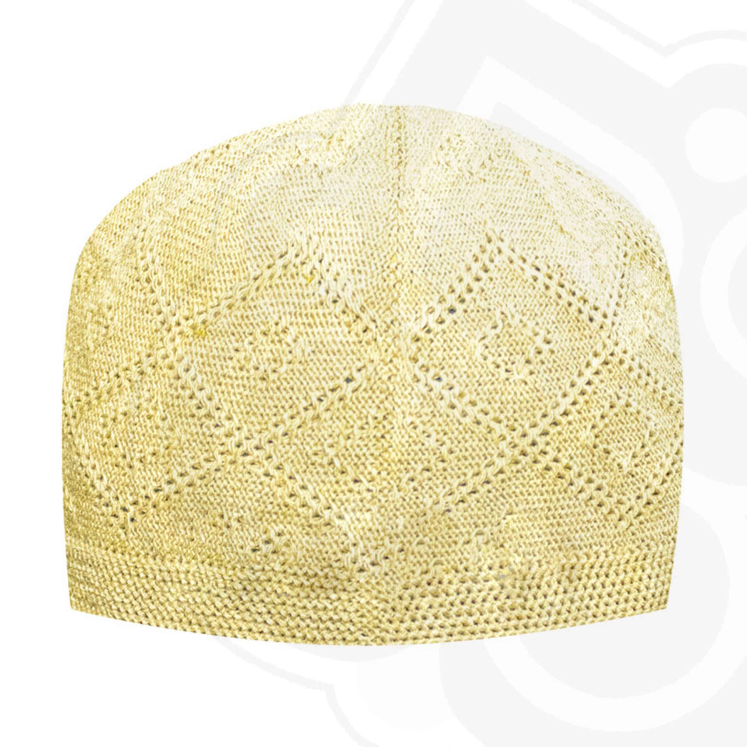 Price and Buy Knitted Turkish Kufi Taqiyah – Muslim Prayer Headwear Hat in Yellow