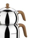 Price and Buy Korkmaz Teapot and Kettle Set Model A196 – Stainless Steel with Chrome – Nickel Plating - Image 4