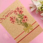 Price and Buy Kraft Paper “Happy Nowruz” Card with Hand-Illustrated Bouquet