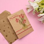 Price and Buy Kraft Paper “Happy Nowruz” Card with Hand-Illustrated Bouquet - Image 3