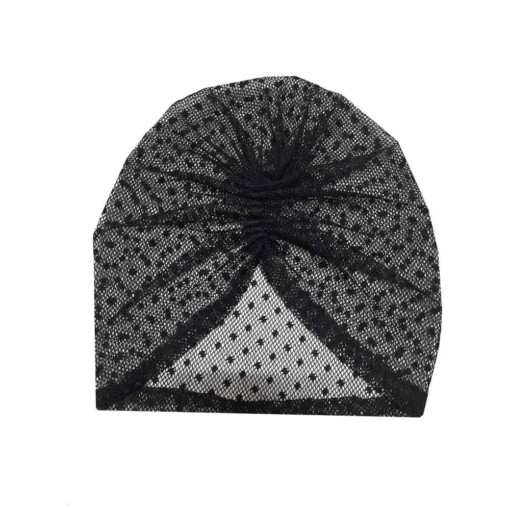 Price and Buy Lace Head Scarf Turban Model Polka Dots