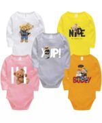 Price and Buy Lap Shoulder Unisex Baby Bodysuit Long Sleeve Set of 5