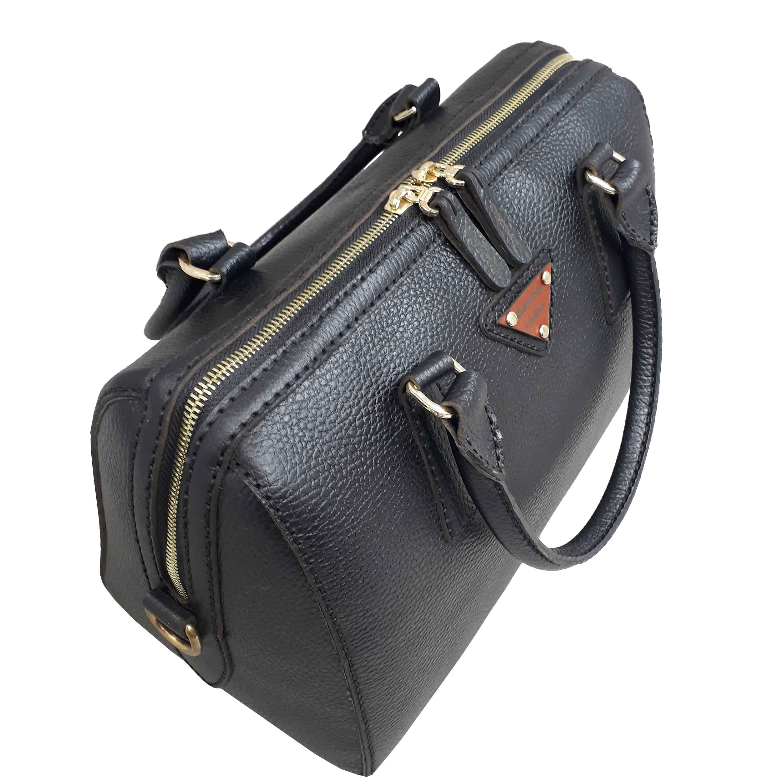 Price and Buy Leather Bauletto Handbag with Top Handle & Large Capacity - Image 3