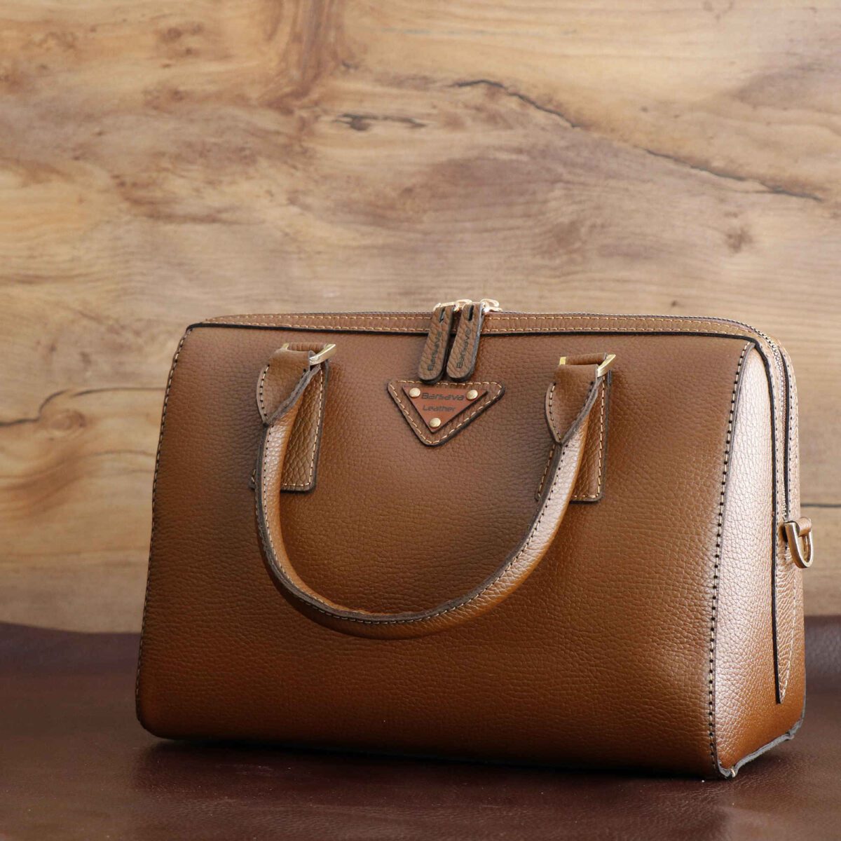 Price and Buy Leather Bauletto Handbag with Top Handle & Large Capacity - Image 6