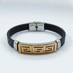 Price and Buy Leather Bracelet Elegant for Men in Black