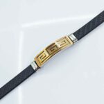 Price and Buy Leather Bracelet Elegant for Men in Black - Image 3