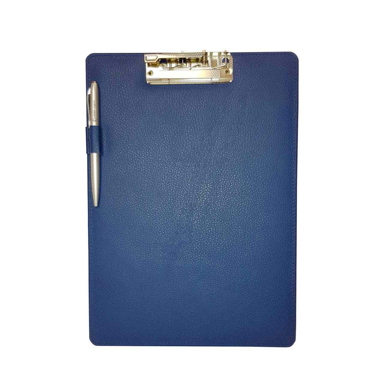 Price and Buy Leather Clipboard with Navy Blue Pen