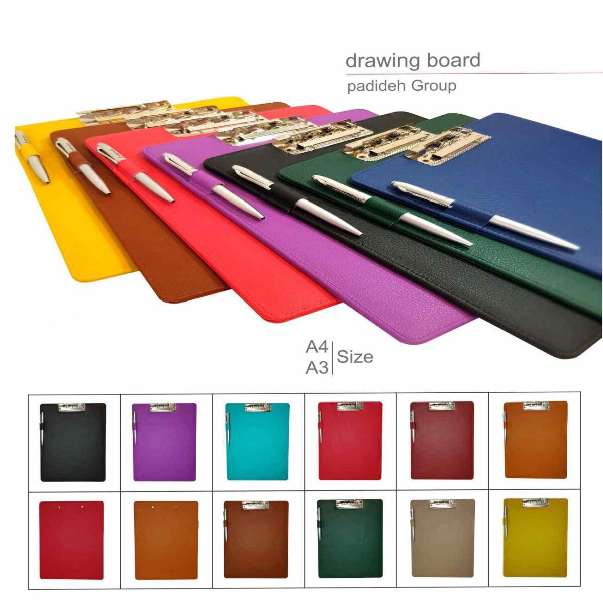 Price and Buy Leather Clipboard with Navy Blue Pen - Image 7