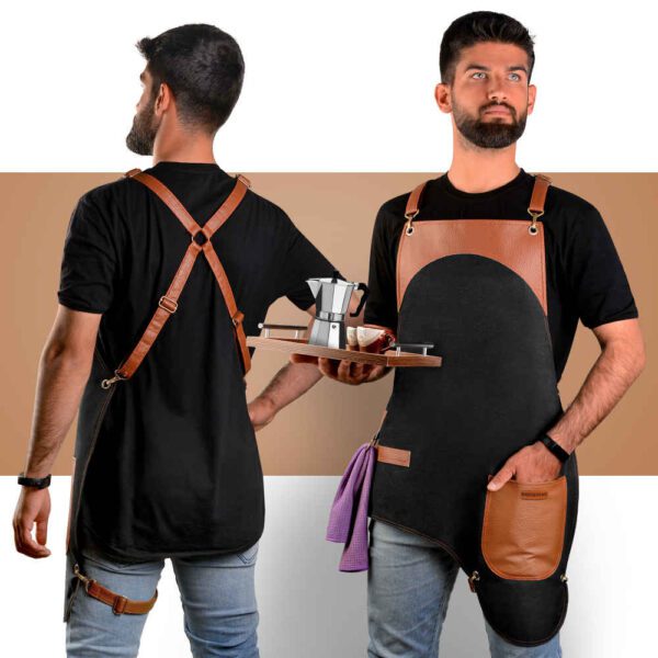 Price and Buy Leather & Fabric Barista Apron – Stylish & Durable_68fdc6873dd8f.jpeg Price and Buy Leather & Fabric Barista Apron – Stylish & Durable