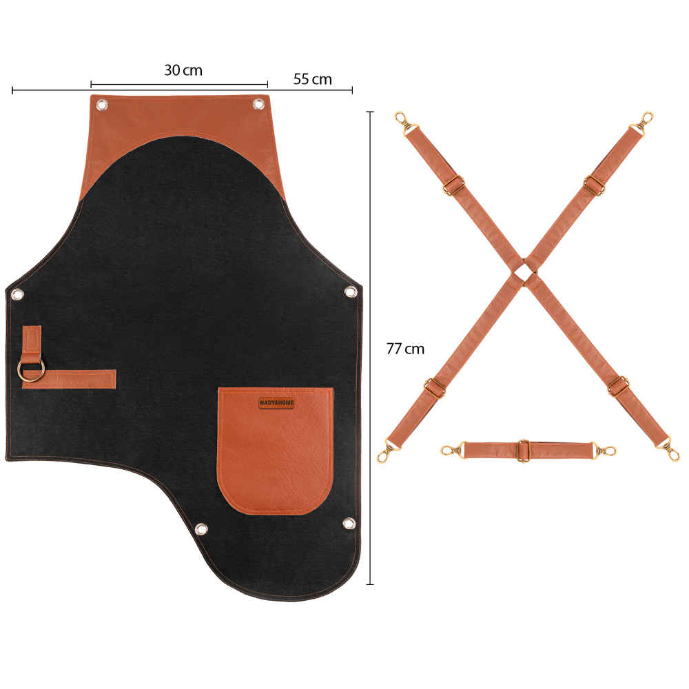 Price and Buy Leather & Fabric Barista Apron – Stylish & Durable - Image 4