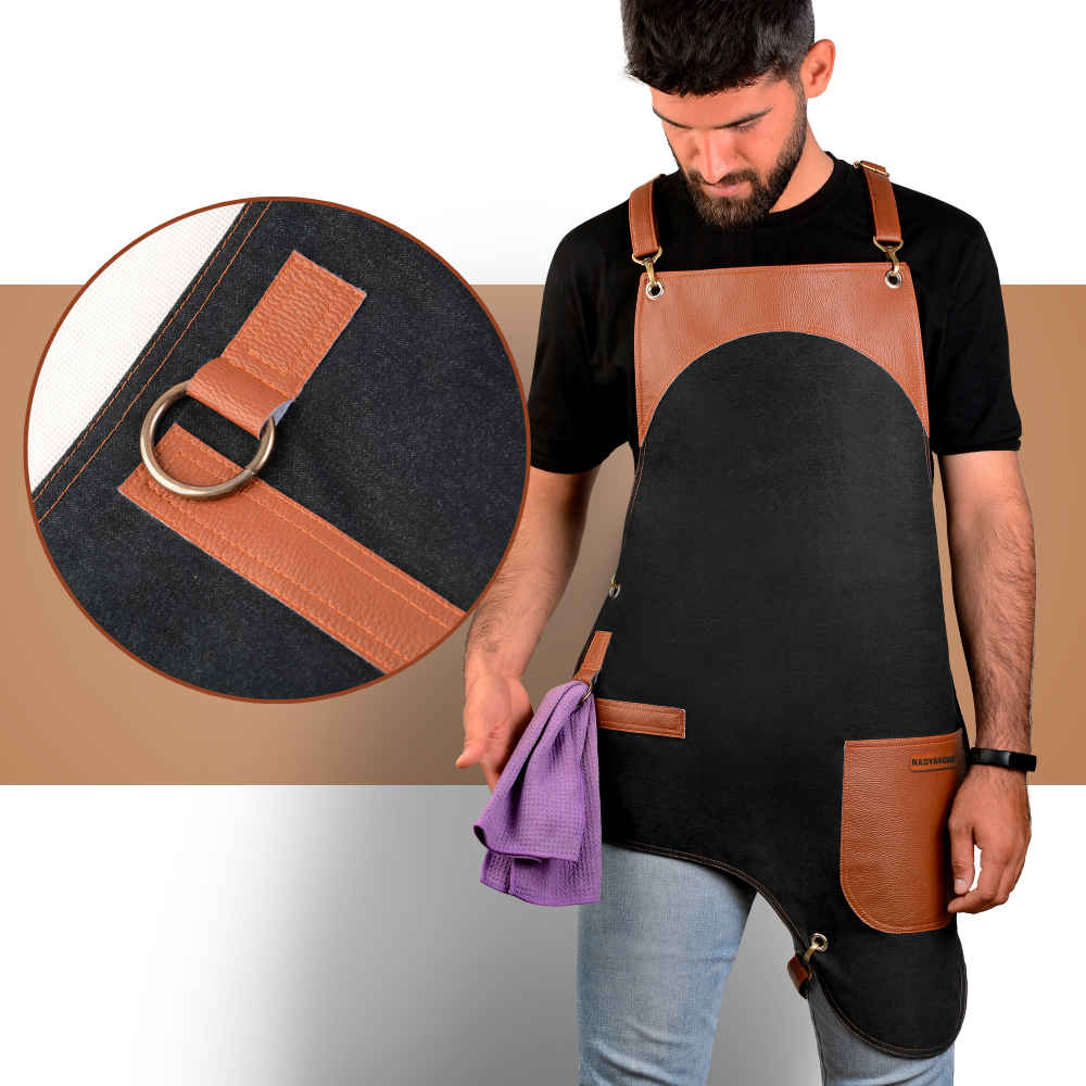 Price and Buy Leather & Fabric Barista Apron – Stylish & Durable - Image 7