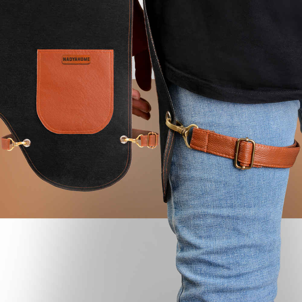 Price and Buy Leather & Fabric Barista Apron – Stylish & Durable - Image 8